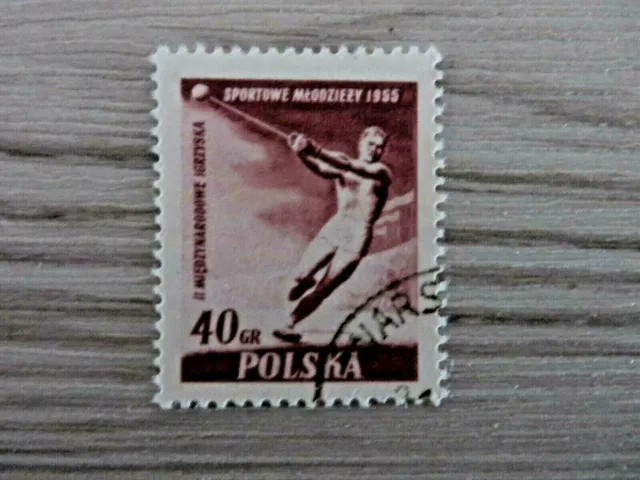 Briefmarken Polen, gestempelt 1955, Jugend Sportfestspielen, 1 Wert