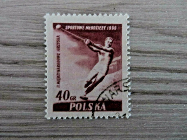 Briefmarken Polen, gestempelt 1955, Jugend Sportfestspielen, 1 Wert