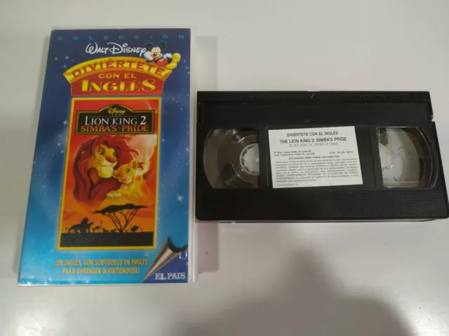 Lion King 2 Simba´s Pride Walt Disney VHS Cinta Tape Ingles con Subtitulos