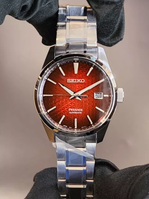 Seiko Presage Sharp EDGED Series Red Men's Watch - SPB227J1 - B&P