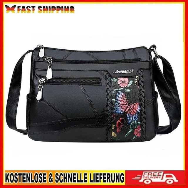 Elegante borsa a tracolla donna stampa floreale messenger pelle pu borsa a tracolla