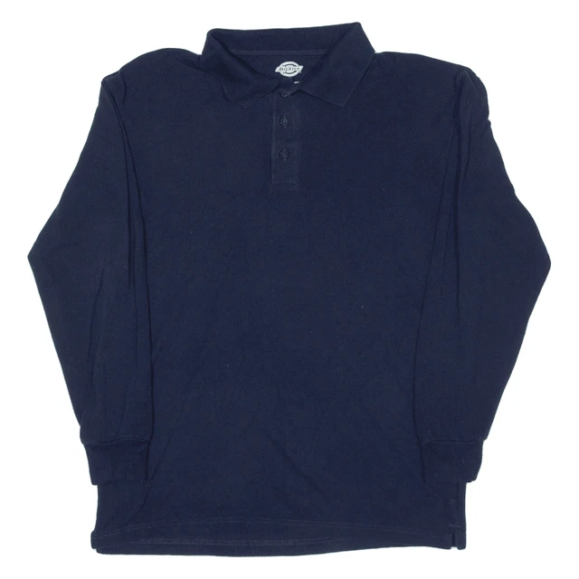 Polo Shirt DICKIES blu manica lunga da uomo M