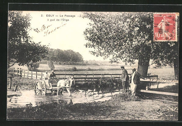CPA Egly, Le Passage a gue de l´Orge