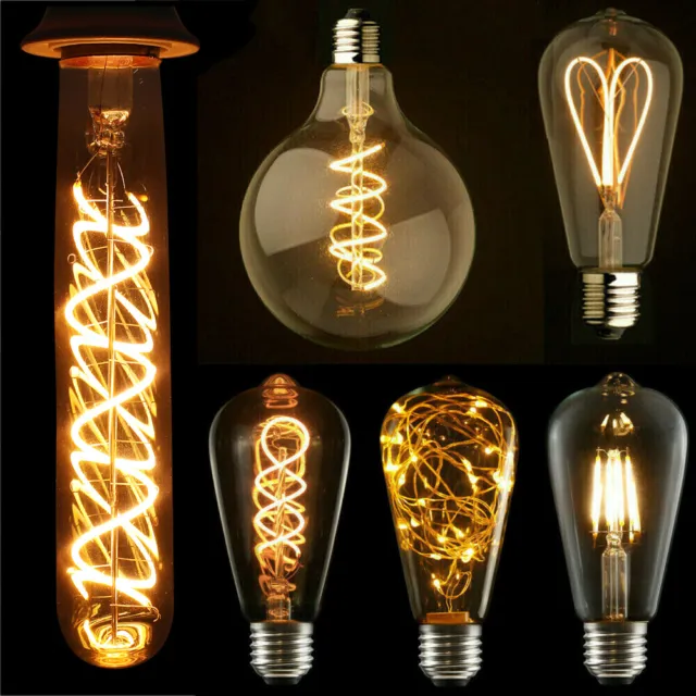 E27 LED Glühbirne Vintage Edison Filament Retro Leuchtmittel Warmweiss Bernstein