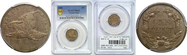 1856 Flying Eagle Cent PCGS PR-62