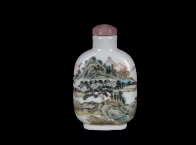 Antike Famille Rose Porzellan Snuff Bottle , China 19. Jh -Guangxu M.  & Periode