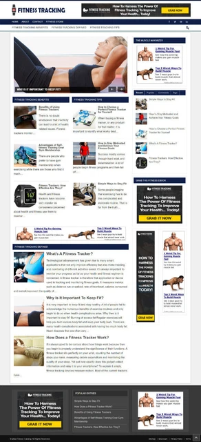 Fitness Tracciamento Suggerimento Sito Web Con 1 Mesi Hosting - Dominio - Ssl