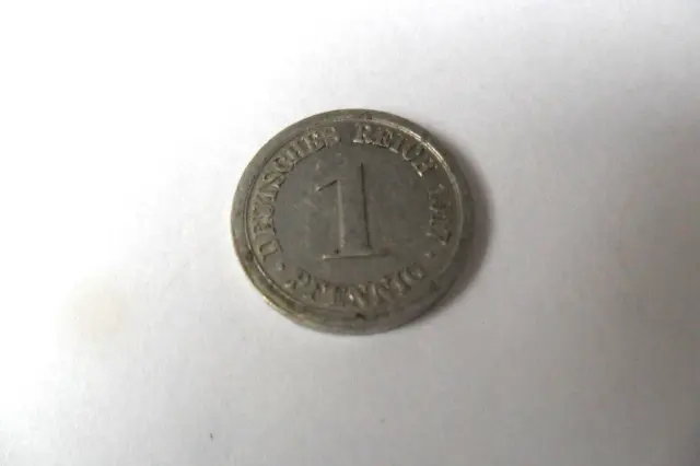Seltene 1 Pfennigmünze von 1917 E in guter Qualität