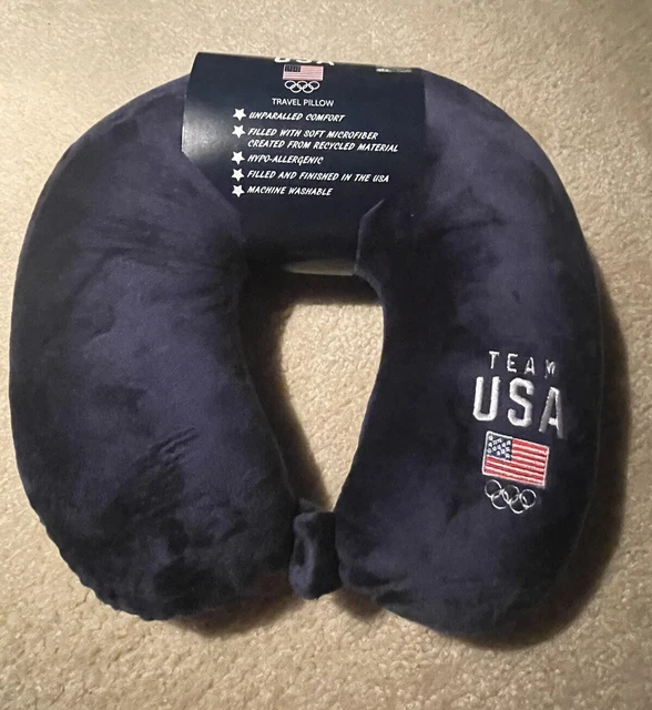 Olympic Logo Team USA Airplane, Train, Auto, Anywhere Travel Pillow.