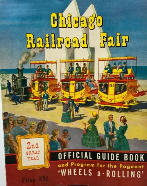 1949 Chicago Illinois Railroad Fair Guide Book Program Neely Print Steam Engines