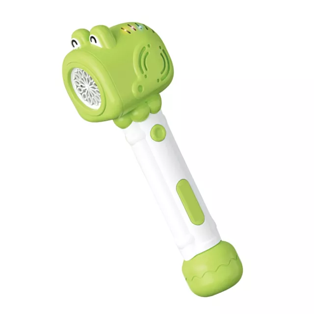 (Green)Cute Look Electric Handheld Bubble Blower Machine For Kids With