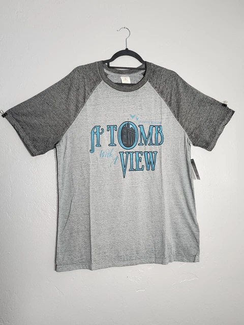 Disney Parks The Haunted Mansion Gray Shirt Tshirt A Tomb With a View Large NEW