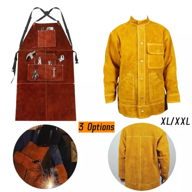 Multi-Pocket Welding Aprons / Welding Jackets Welder Spark Resist Working Wear