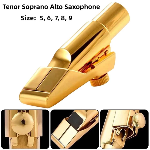 Saxophone alto saxophone en métal embout buccal ligature casquette pour soprano