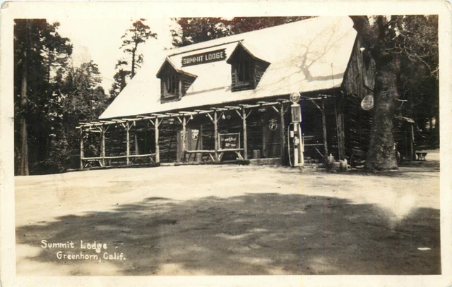 CA California Greenhorn Summit Lodge 1943 RPPC Real Photo Postcard