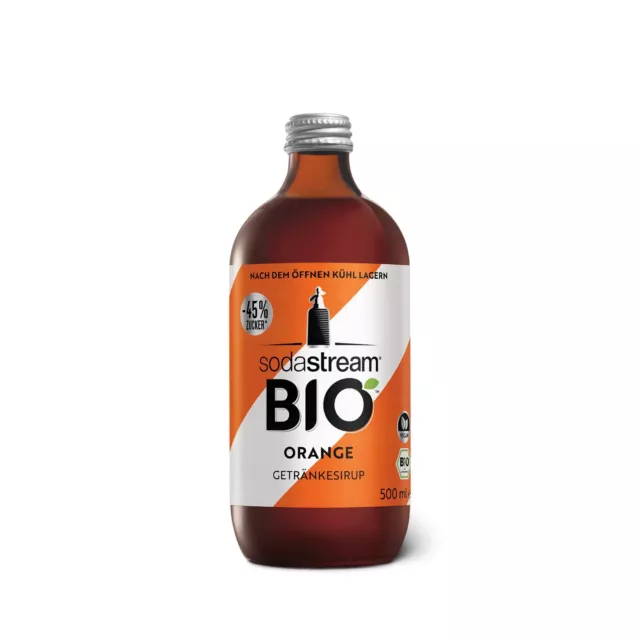 Sodastream Bio Getränkesirup Orange mit -45% Zucker (2x500ml)