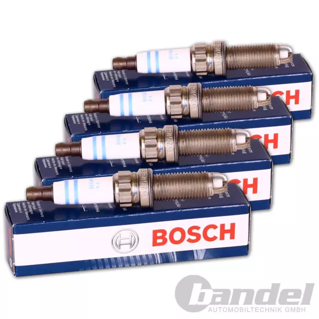 4x BOSCH ZÜNDKERZE 0242235766 FR7KTC für MERCEDES W202 W210 C208 R170 KOMPRESSOR