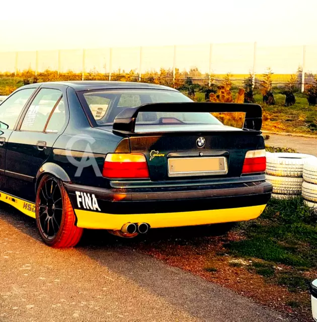 BMW 3 Series E36 M3 Style Big Wing Primed Rear Boot Spoiler Lip