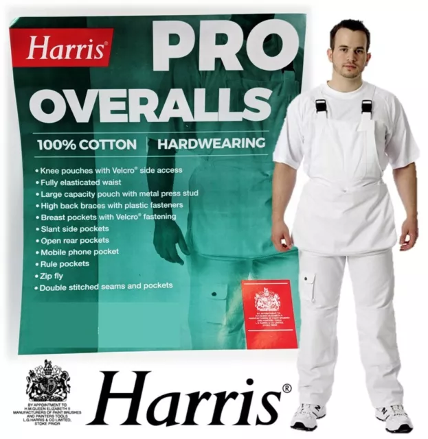 Harris Professional Overalls Painters Bib and Brace Decorators Workwear Dungaree