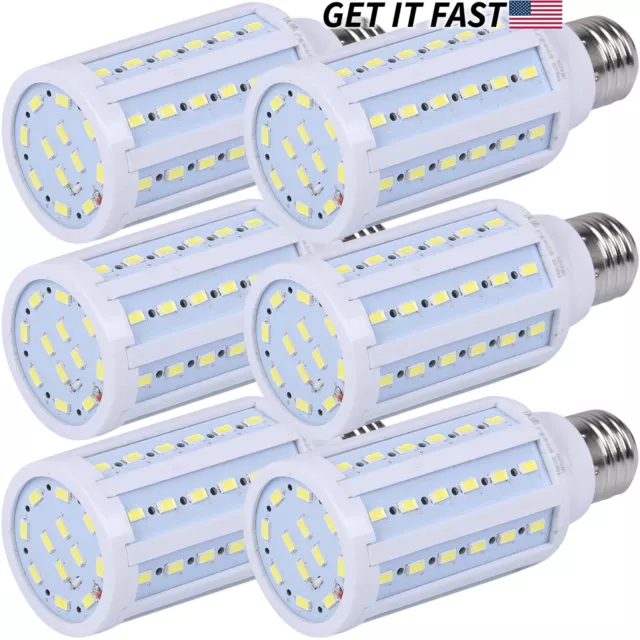 6-Pack 75W Eq. LED Bulb 60-Chip Corn Light E26 1100lm 10W Cool Daylight 6000K 6X