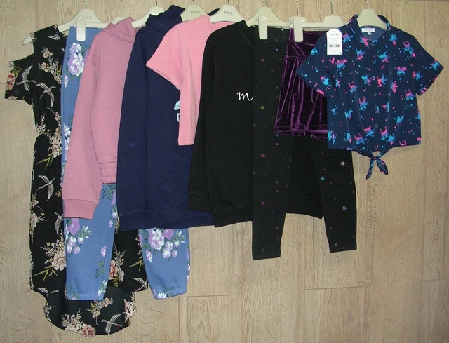 NEXT GAP BLUEZOO Girls Bundle Joggers Tops Jumpers Leggings Skirt Age 8-9 134cm