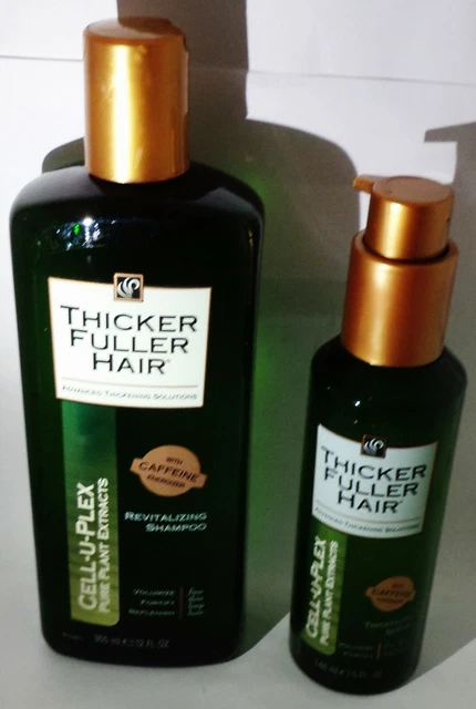 Cell-u-plex Thicker Fuller Hair Pure Plant Extracts REVITALIZING SHAMPOO & SERUM