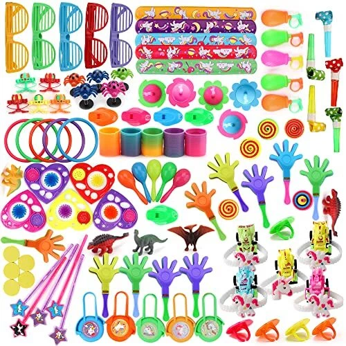 Amy&Benton 120PCS Carnival Prizes for Kids Birthday Party Favors Prizes Box