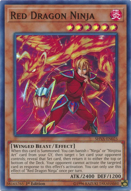 Yugioh! Red Dragon Ninja - SHVA-EN025 - Super Rare - 1st Edition Near Mint, Engl