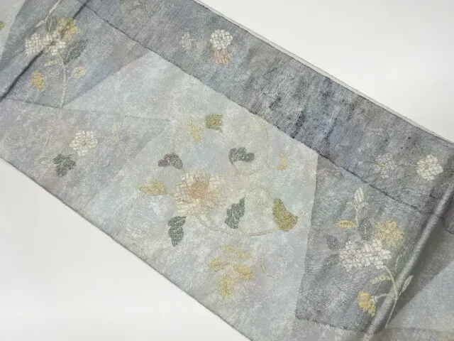 6257175: Japanese Kimono / Vintage Fukuro Obi / Woven Flower Arabesque