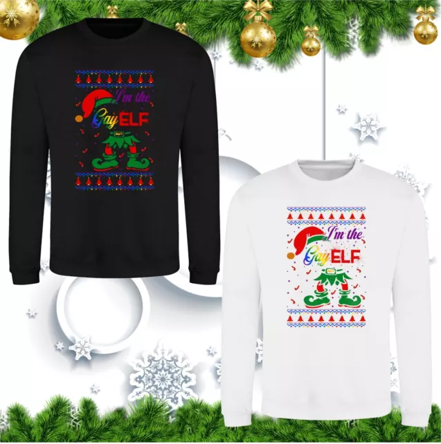 I'm The Gay Elf Christmas Jumper Xmas LGBT Gay Pride LGBTQ+ Gay Elf Funny Top
