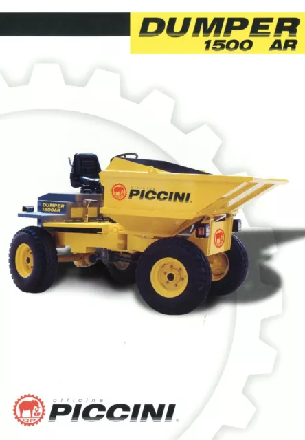 Piccini Dumper 1500 AR Prospekt 2001 I GB F ES brochure prospectus catalog