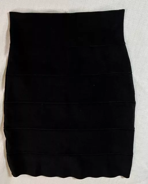 BCBG Maxazria Women's Black Alexa High Waist Pull-On Bandage Skirt Size X-Small