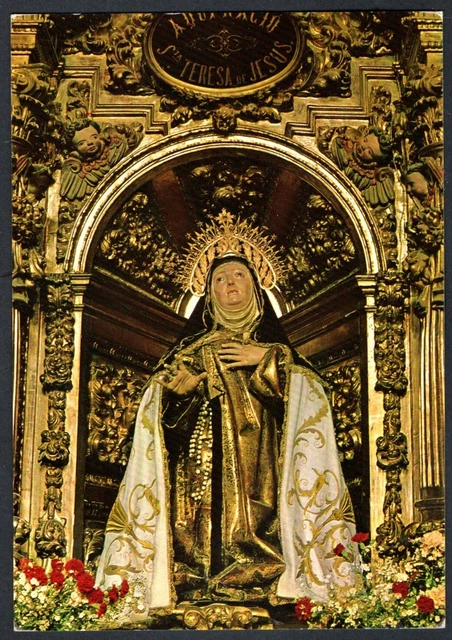 Santino postale de la Santa Teresa estampa image pieuse holy card
