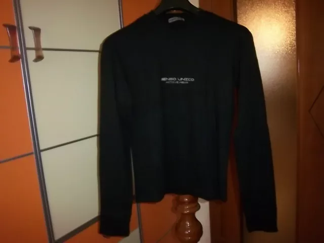 Maglia Uomo Nero Senso Unico Di Cotone Sotto/Sopra Tg M/L