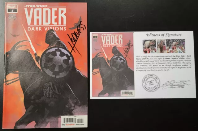 Star Wars Vader - Dark Visions (2019) #1-5 EACH SIGNED Dennis Hopeless Notarized