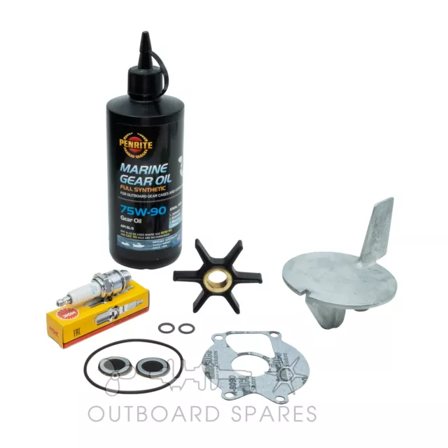 Mercury Mariner Annual Service Kit with Anodes & Oils for 20, 25hp Outboard