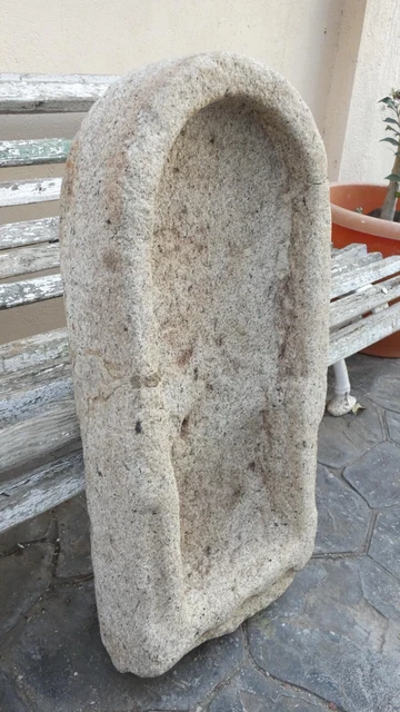 Antigua Pila Pesebre Comedero De Granito Siglo Xix
