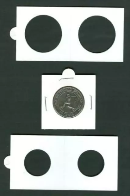 50 LIGHTHOUSE 35mm STAPLE TYPE 2x2 COIN HOLDERS - Suit 50 Cent Coins
