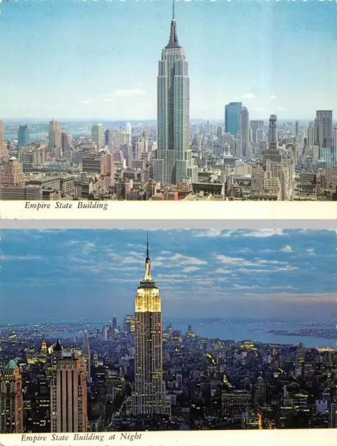 2~4X6 Postcards New York City, NY New York  EMPIRE STATE BUILDING  Day & Night