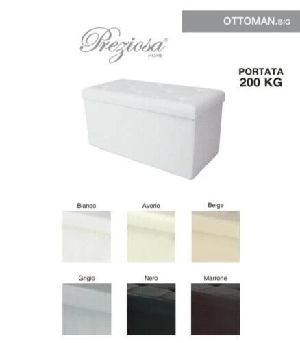 Home-Complete Panca Portascarpe In Ecopelle Nera Con Coperchio – Salvaspazio 75x38x37 Cm – Carico Max 420 Kg