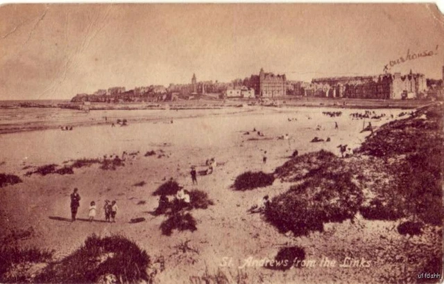 VIEW OF ST. ANDREWS FROM THE LINKS SCOTLAND UK 1925 P060311a
