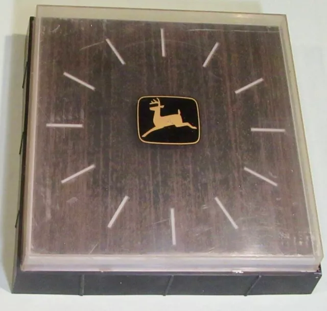 Vintage John Deere Dealership Wall Clock For Parts Or Repair ( 1970s)
