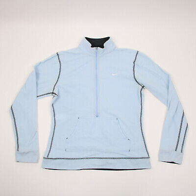Nike Jacket Girl's Medium 8-10 Blue 1/2 Zip Long Sleeve Active Pockets Youth