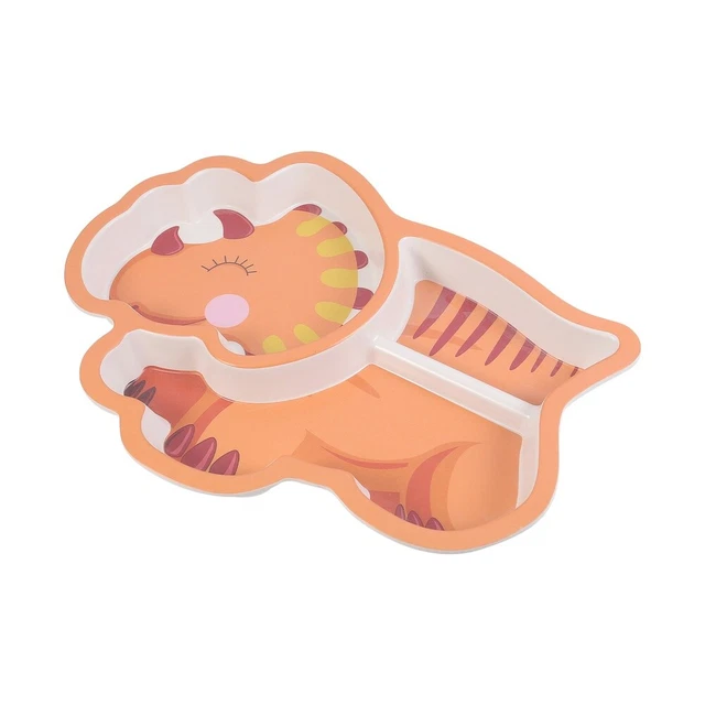 Plato Dinosaurio Para Niños 28.5X21.5CM Fibra Bebé