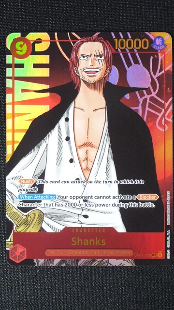 ONE PIECE CARD Game Romance Dawn OP Shanks SEC Alt Art Near Mint EUR PicClick FR