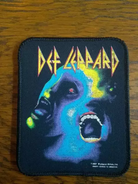 DEF LEPPARD Patch Original 80er Vintage Hysteria Aufnäher 8x10cm Hard Rock Metal