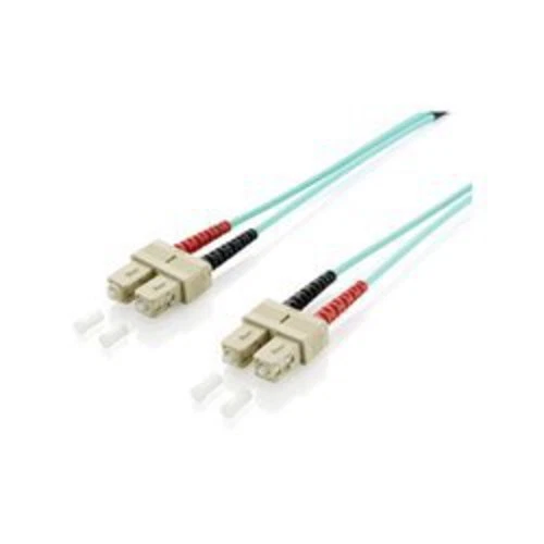 10 cavi patch equip fibra ottica SC/SC 50/125μ dublex OM3 turchese 20,0 m