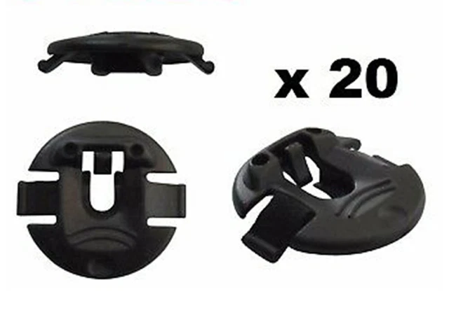 10 Pièces Clips Anti-éclaboussures Noirs Pour Doublure En Arc