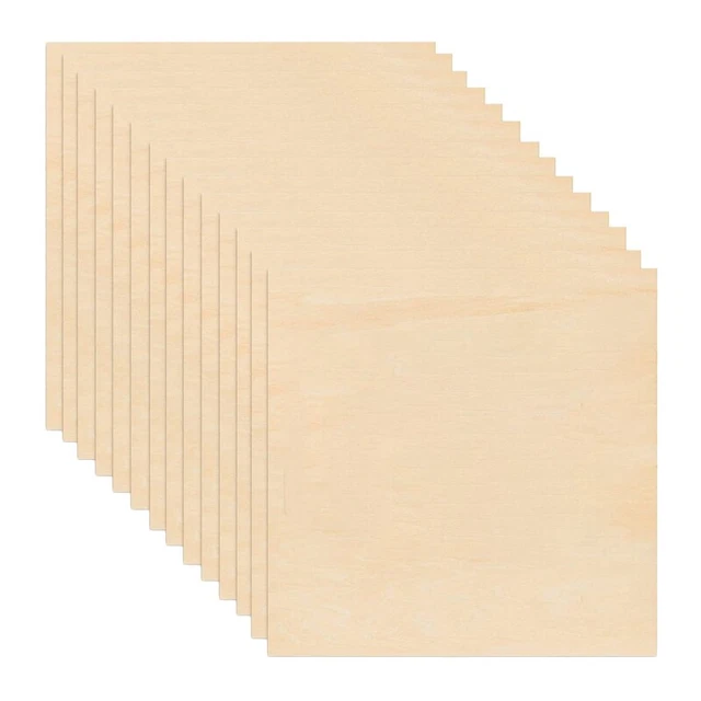 50 Packungen 4 X 4 Unbehandelte Balsaholzplatten, 1/16 DüNne Holzree