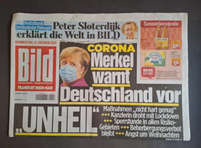 BILD Zeitung vom 15./16./17. Oktober 2020